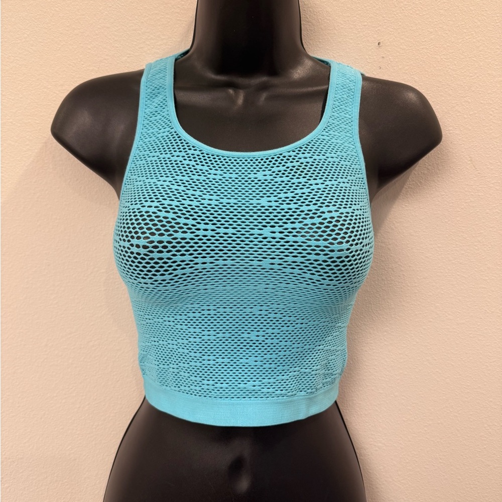 NWOT Victoria’s Secret Body by Victoria Stretch Mesh Sleeveless Crop Top Size S
